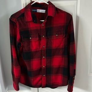 Men’s Old Navy Small Regular Fit Double -Brushed Red/Black